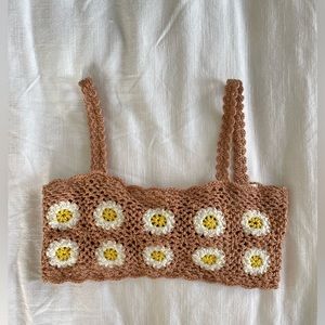 Lovers + Friends Crochet Daisy Top